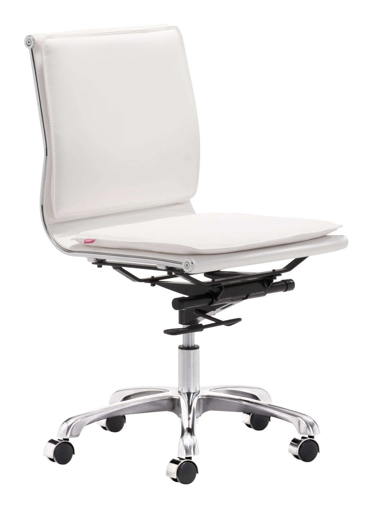 Lider White Plus Armless Office Chair by Zuomod at Eve Furniture