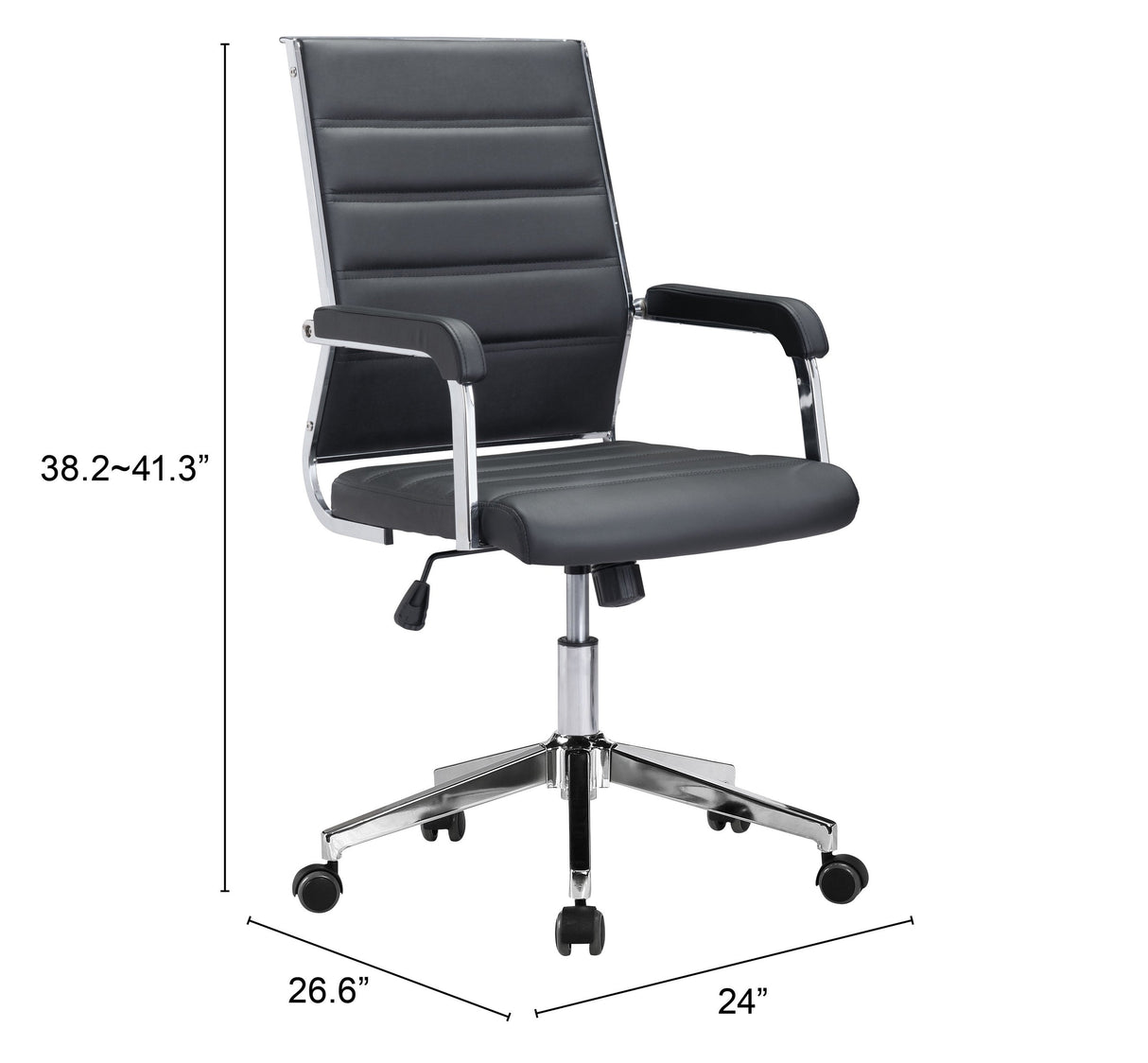 Liderato Black Office Chair by Zuomod at Eve Furniture