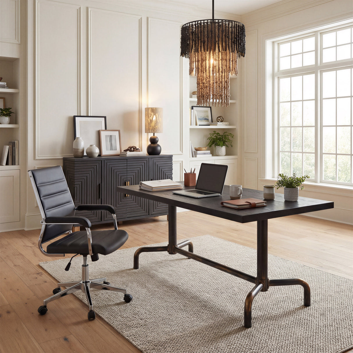 Liderato Black Office Chair by Zuomod at Eve Furniture