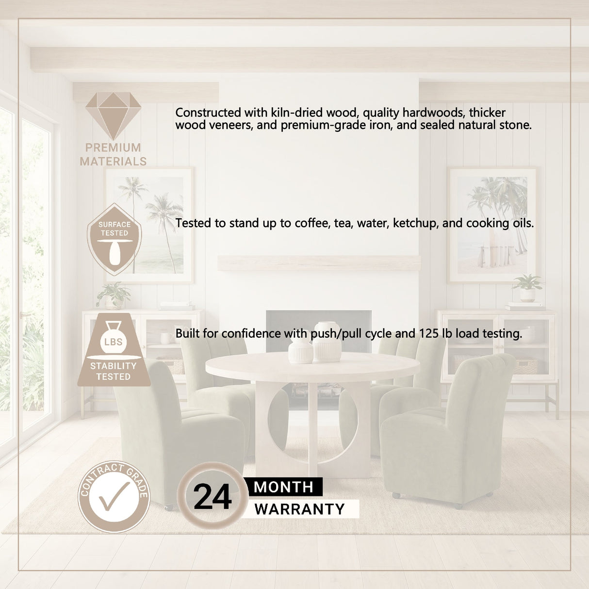 Liesl 54.L x Barely Gray Finished Wood W/ Circular Top Dining Table by Mercana at Eve Furniture