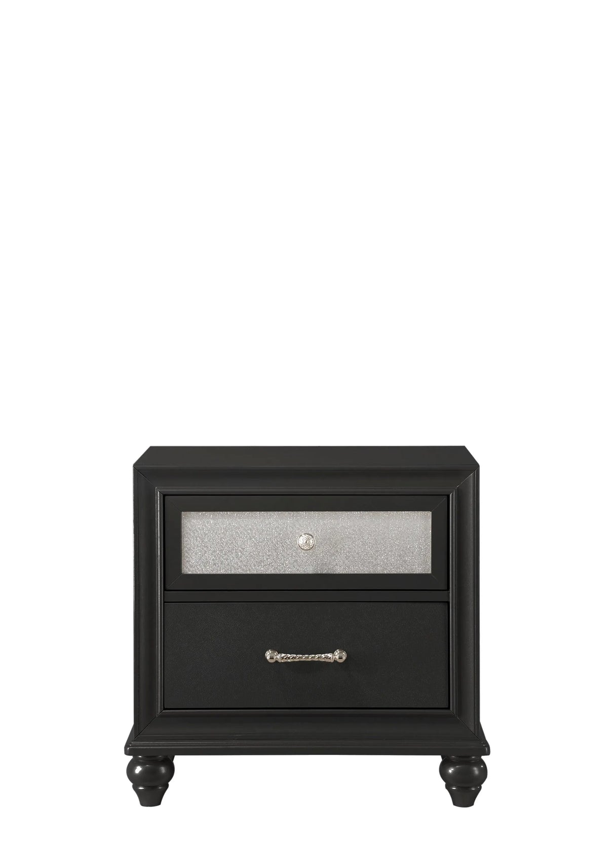 Lila Black Nightstand by Crown Mark at Eve Furniture