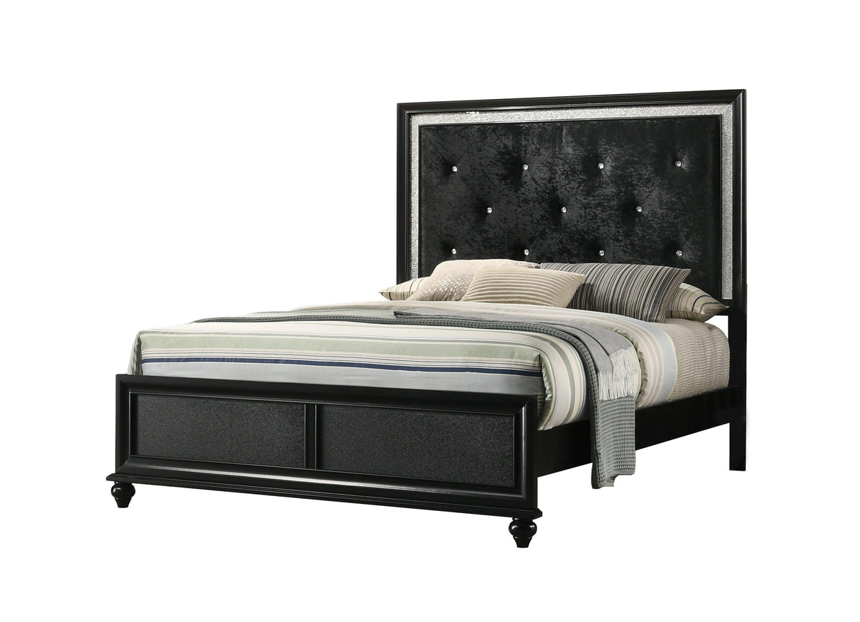 Lila Black Upholstered Panel Youth Bedroom Set by Crown Mark at Eve Furniture