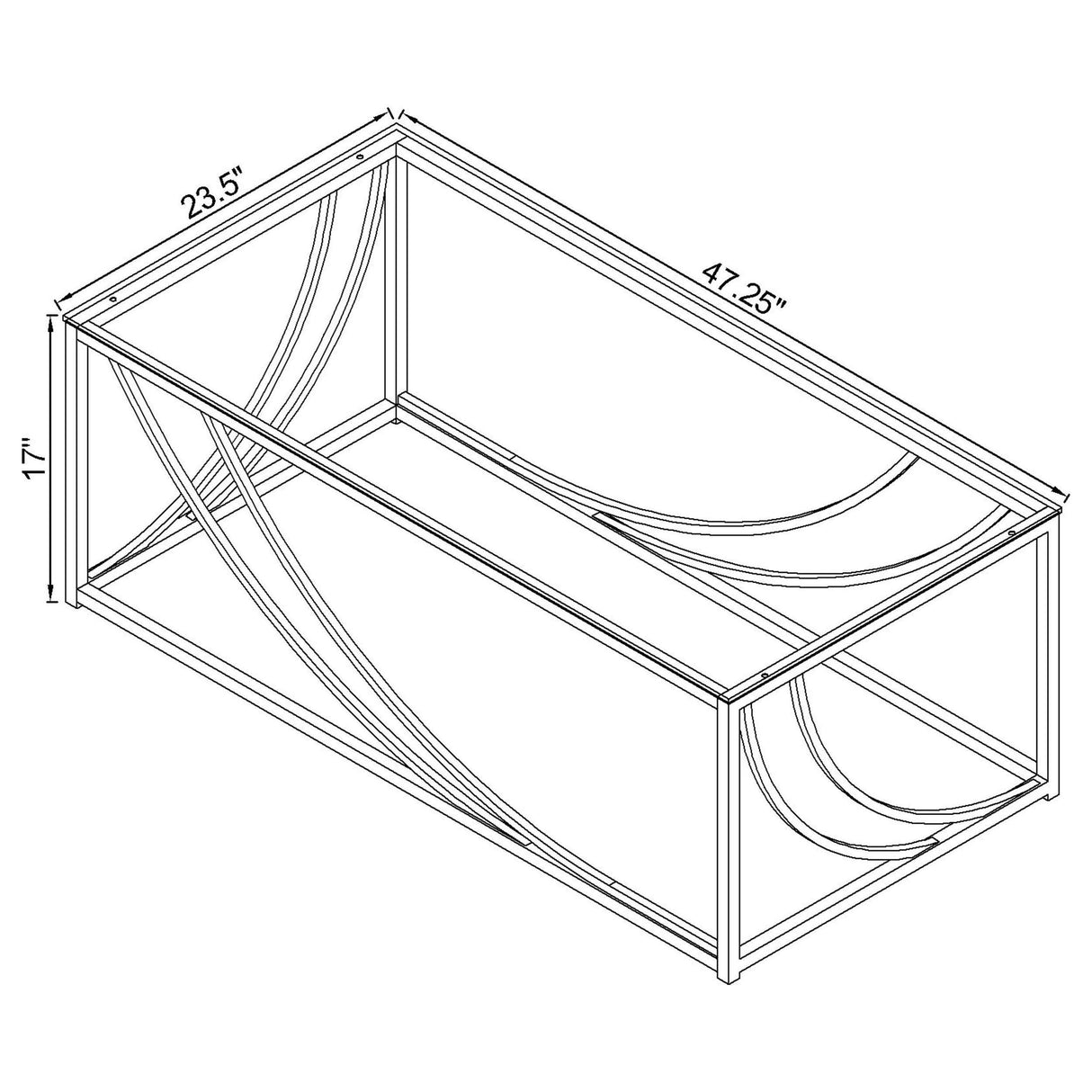 Lille Chrome 2-Piece Glass Top Coffee and End Table Set by Coaster at Eve Furniture