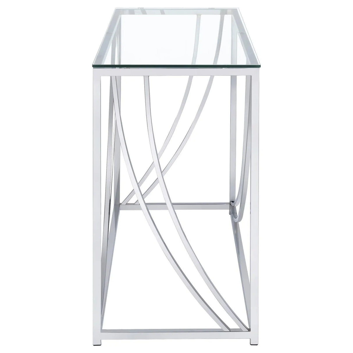 Lille Chrome Glass Top Rectangular Sofa Table Accents by Coaster at Eve Furniture