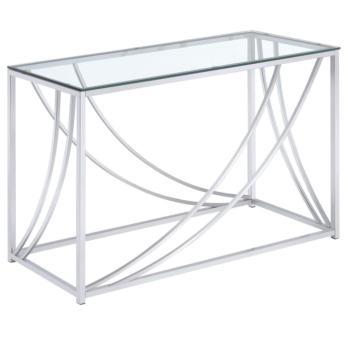 Lille Chrome Glass Top Rectangular Sofa Table Accents by Coaster at Eve Furniture