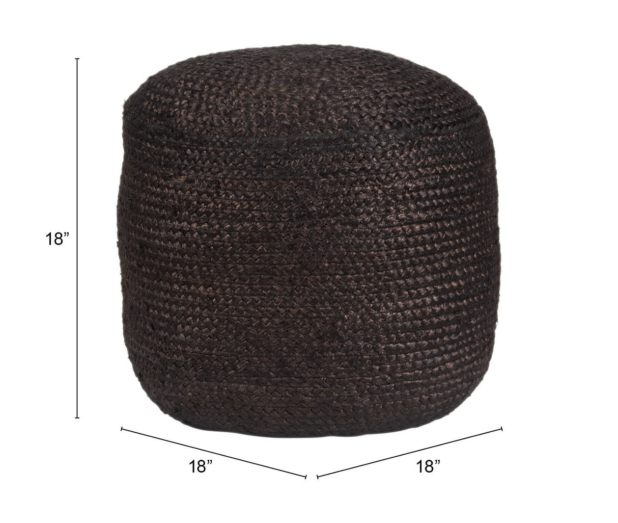 Lillian Black Ottoman by Zuomod at Eve Furniture