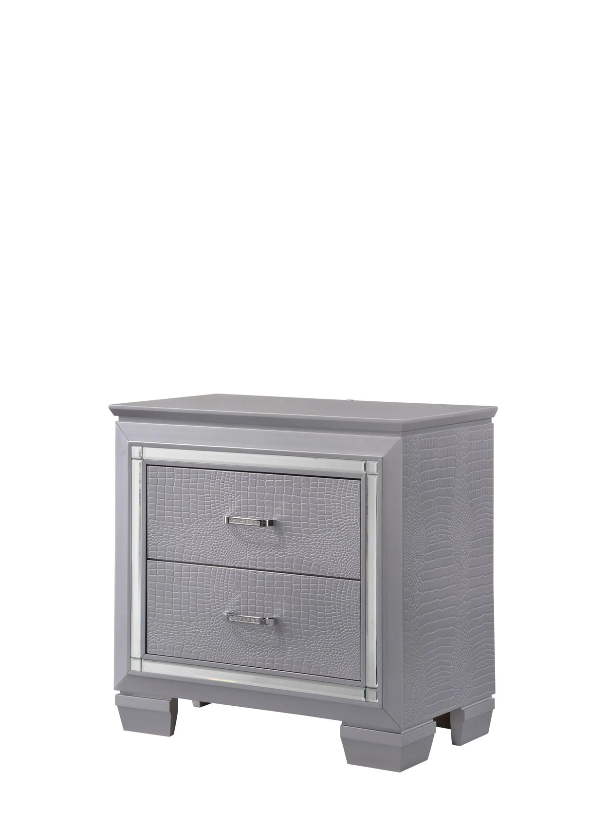 Lillian Silver Nightstand by Crown Mark at Eve Furniture