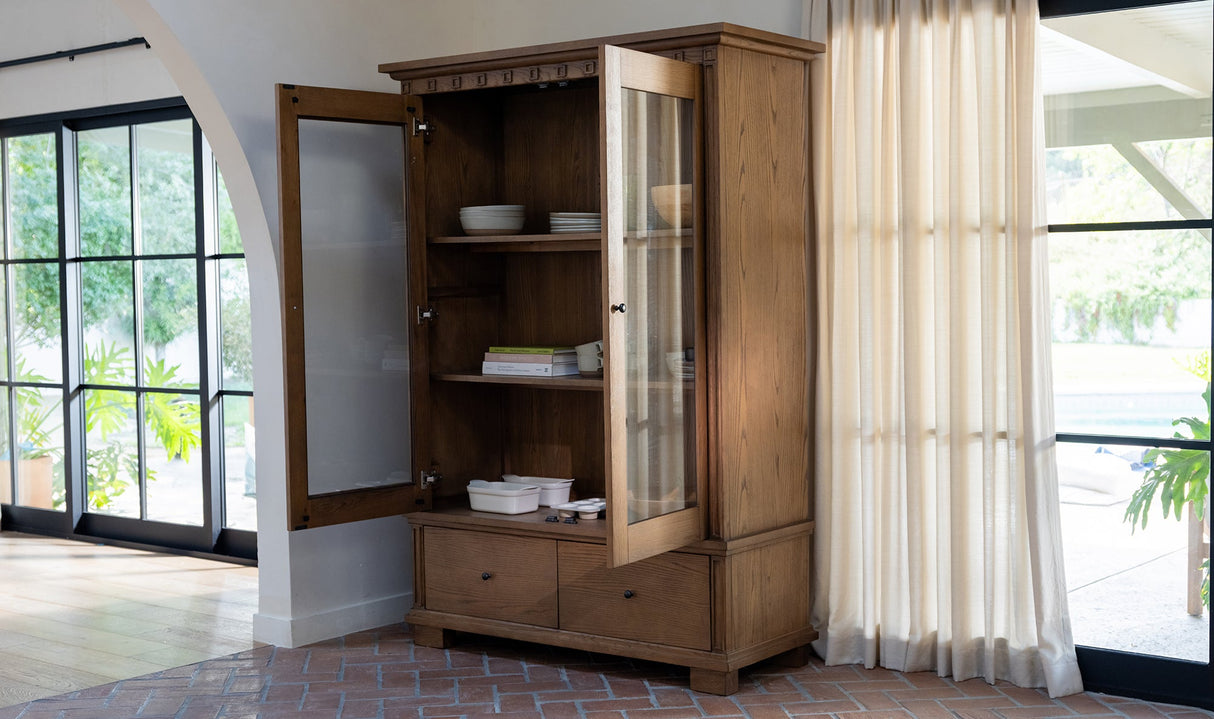 Lillian Tall Cabinet Brown by Moe's Home at Eve Furniture