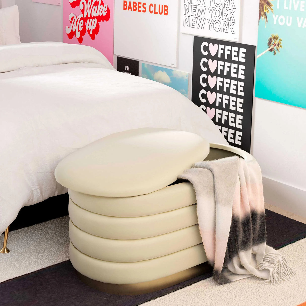 Lillian Velvet Storage Bench by TOV Furniture at Eve Furniture