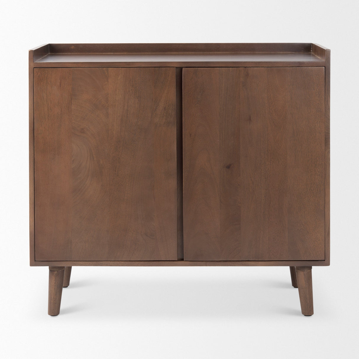 Lillie 36.0L x 16.0W x 32.0H Medium Brown Wood 2 Door Tray Top Accent Cabinet by Mercana at Eve Furniture