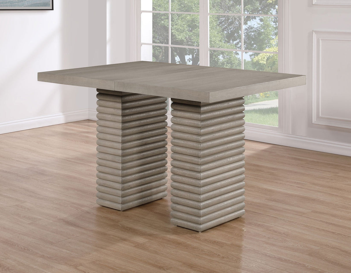 Lily Greige Counter Height Dining Set by Steve Silver at Eve Furniture