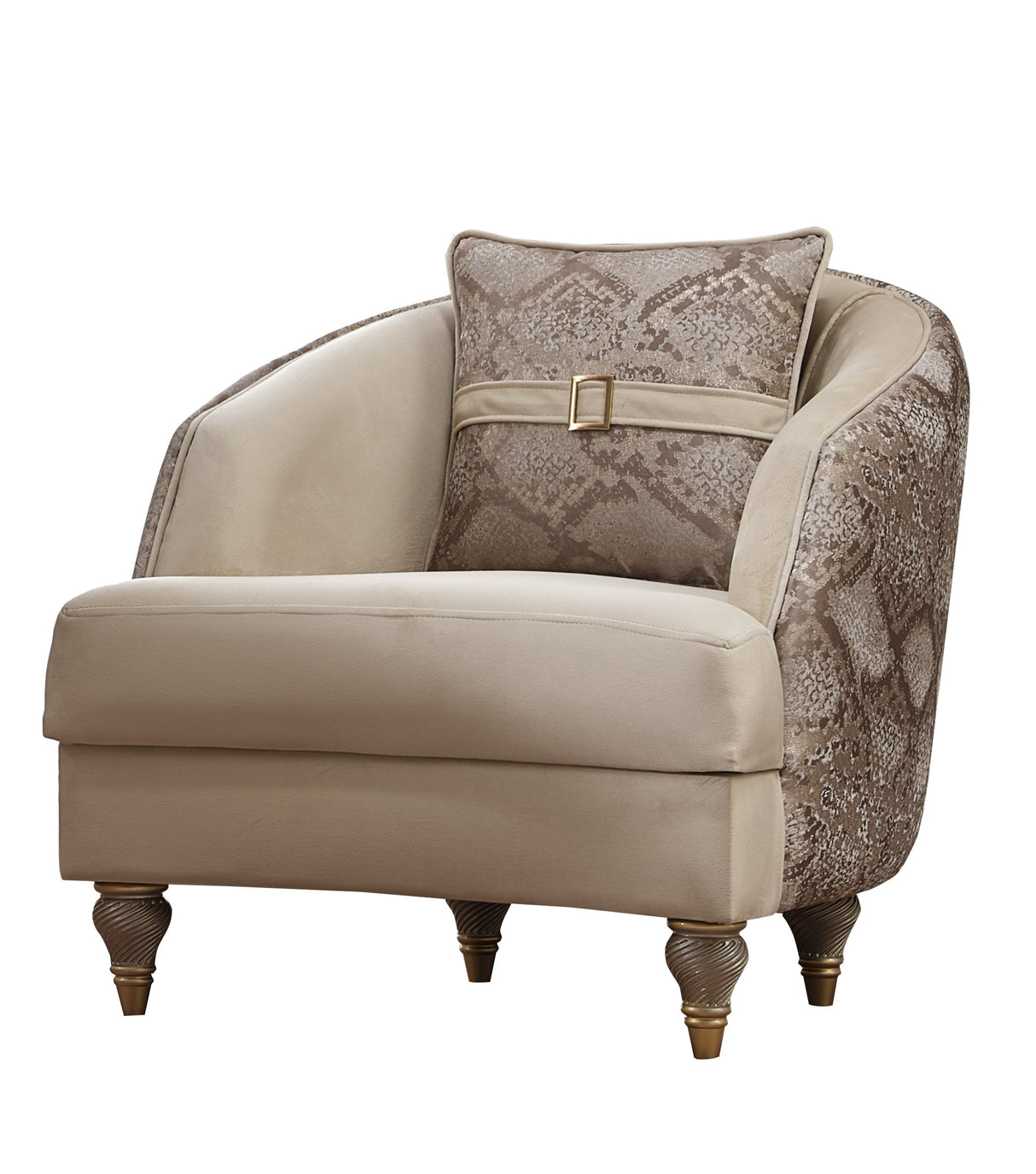 Lima 3-pieces (Sofa & Loveseat & Chair) Livingroom Set in Cream by Furnia at Eve Furniture