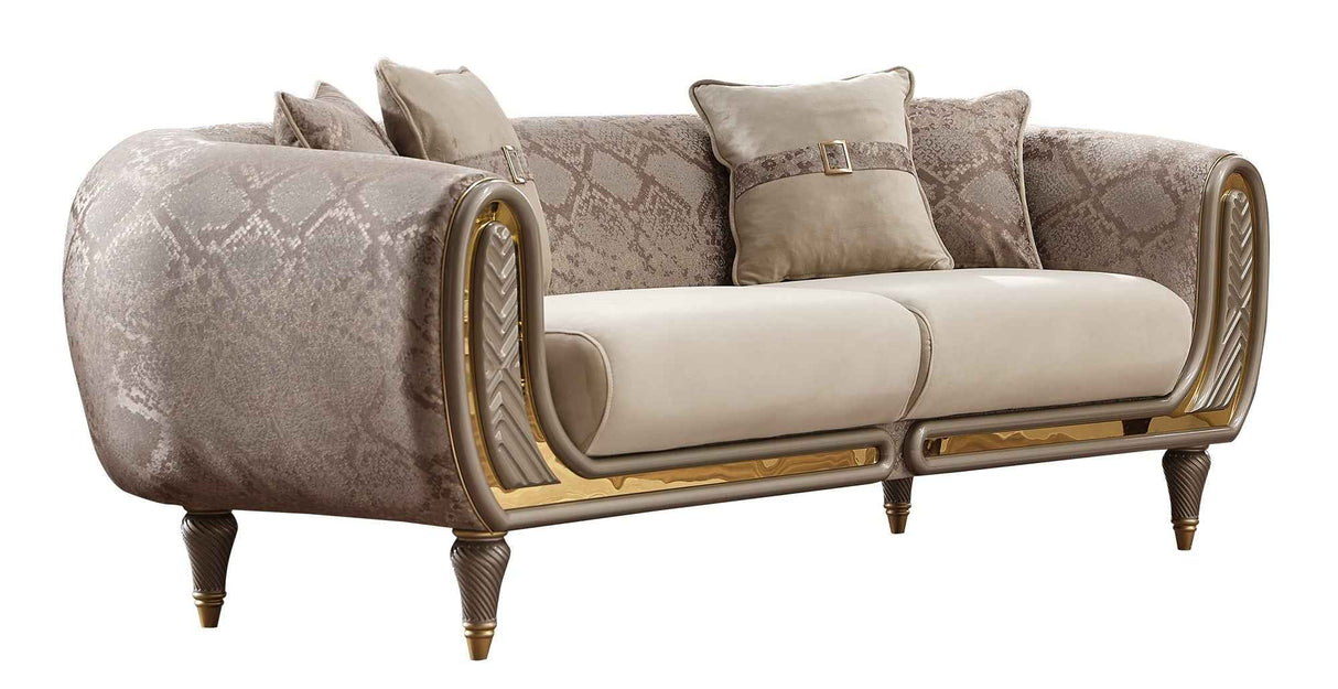Lima Cream Stationary Sofa by Furnia at Eve Furniture