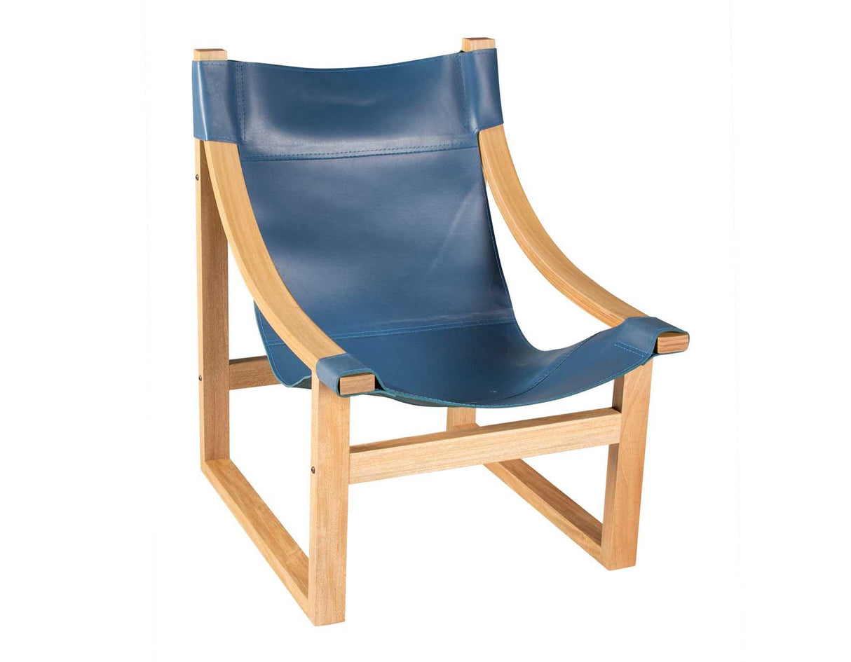 Lima Cobalt Leather Sling Chair by Steve Silver at Eve Furniture