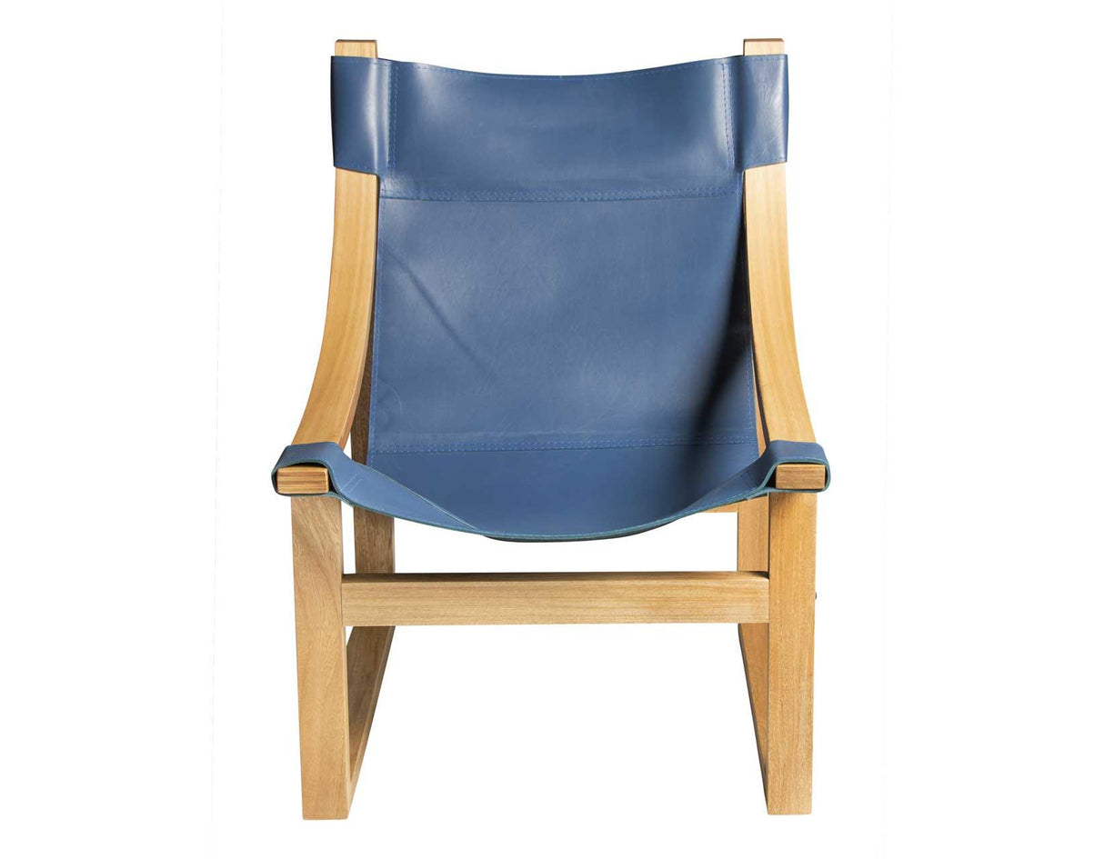 Lima Cobalt Leather Sling Chair by Steve Silver at Eve Furniture
