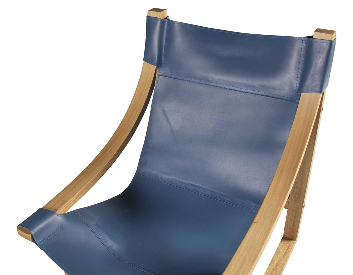 Lima Cobalt Leather Sling Chair by Steve Silver at Eve Furniture