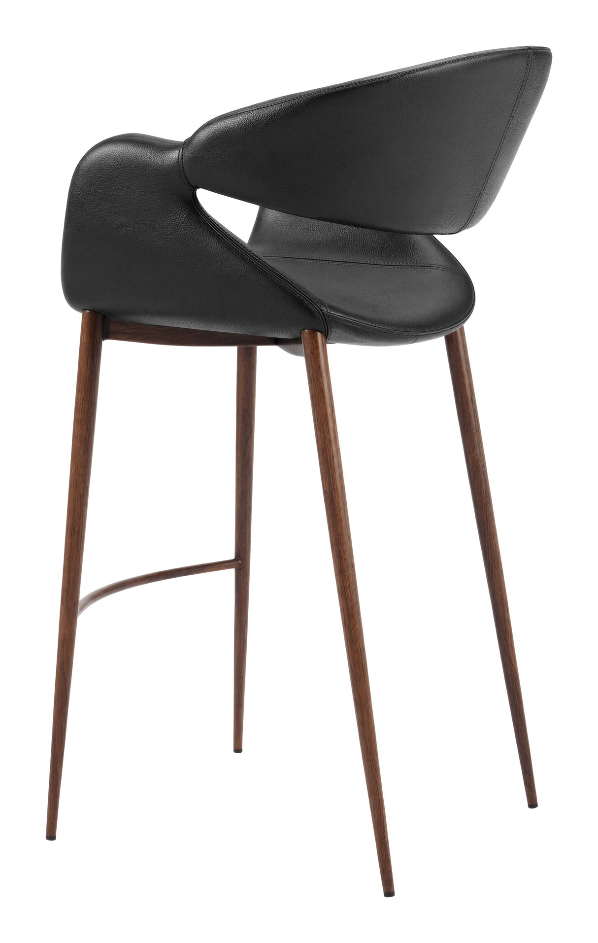 Limay Barstool Black & Walnut by Zuomod at Eve Furniture