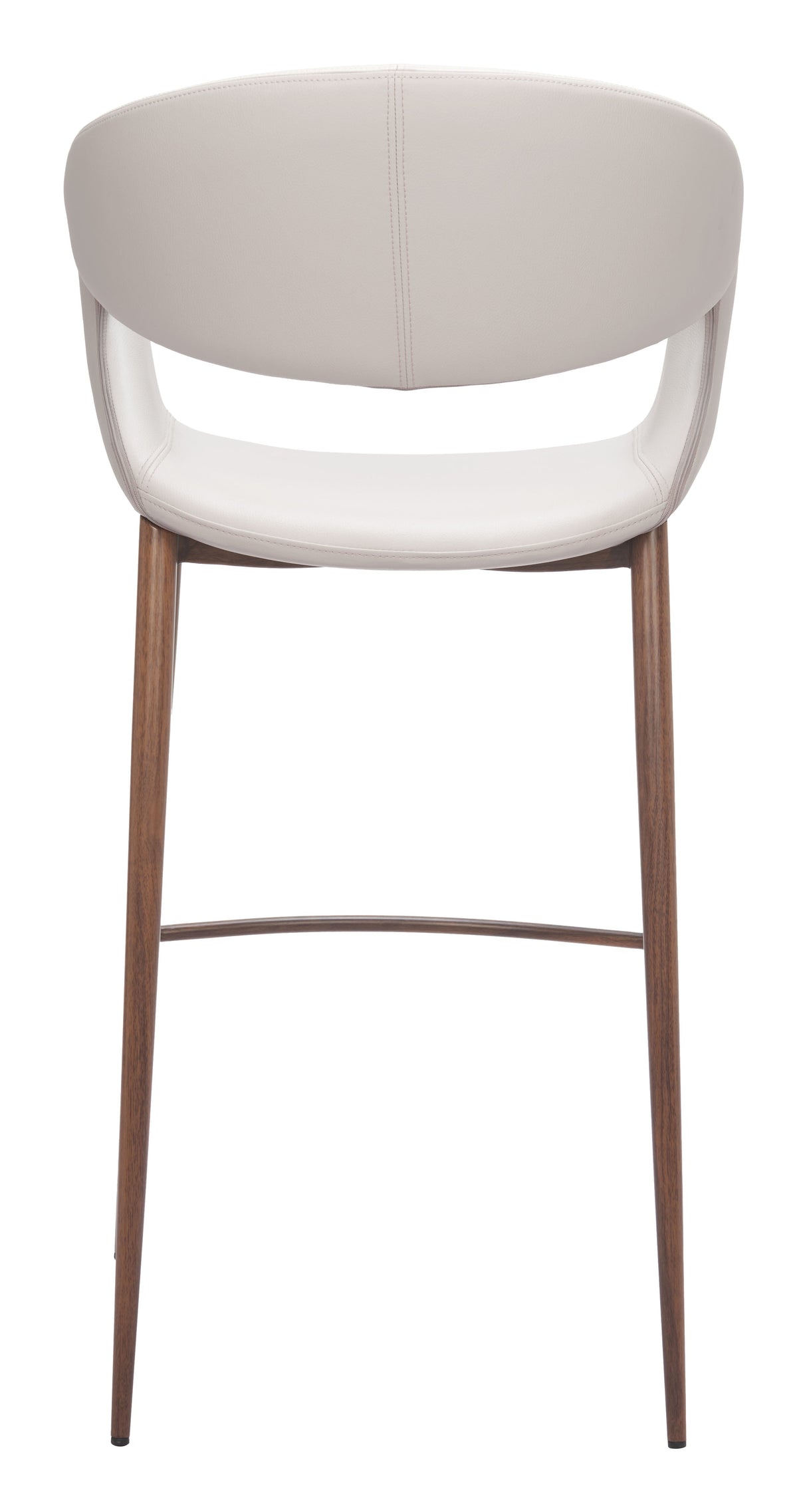 Limay Beige & Walnut Barstool by Zuomod at Eve Furniture