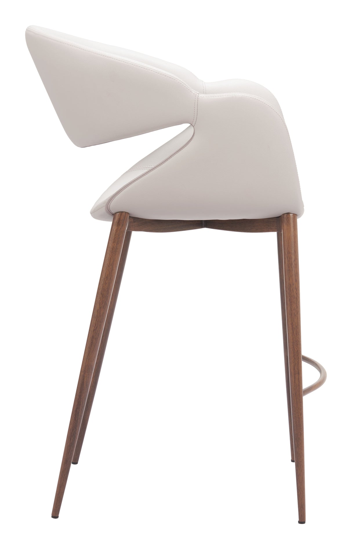 Limay Beige & Walnut Counter Stool by Zuomod at Eve Furniture