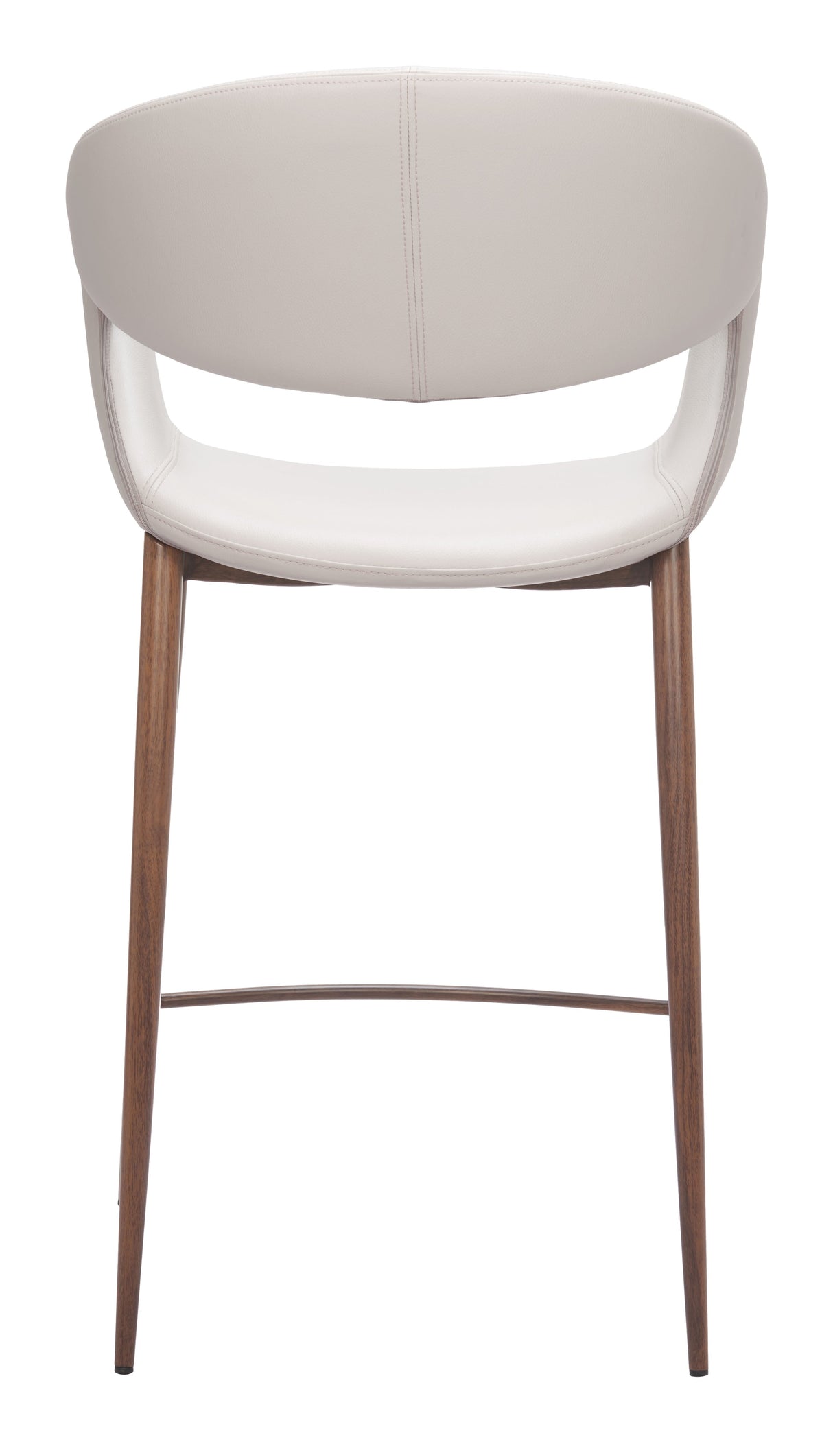 Limay Beige & Walnut Counter Stool by Zuomod at Eve Furniture