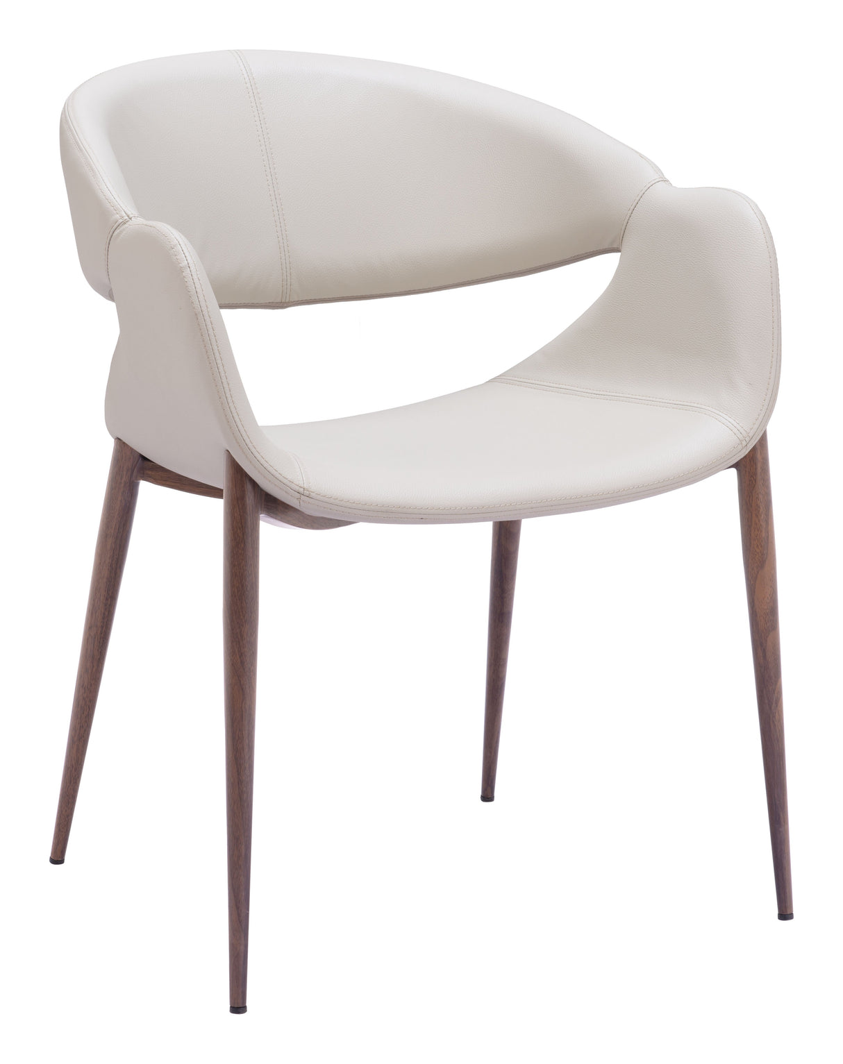 Limay Beige & Walnut Dining Chair (Set of 2) by Zuomod at Eve Furniture