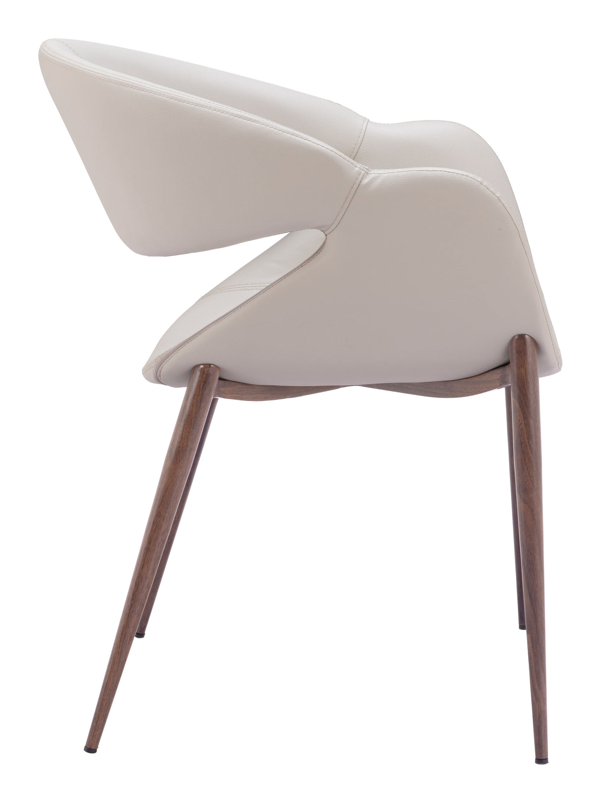 Limay Beige & Walnut Dining Chair (Set of 2) by Zuomod at Eve Furniture