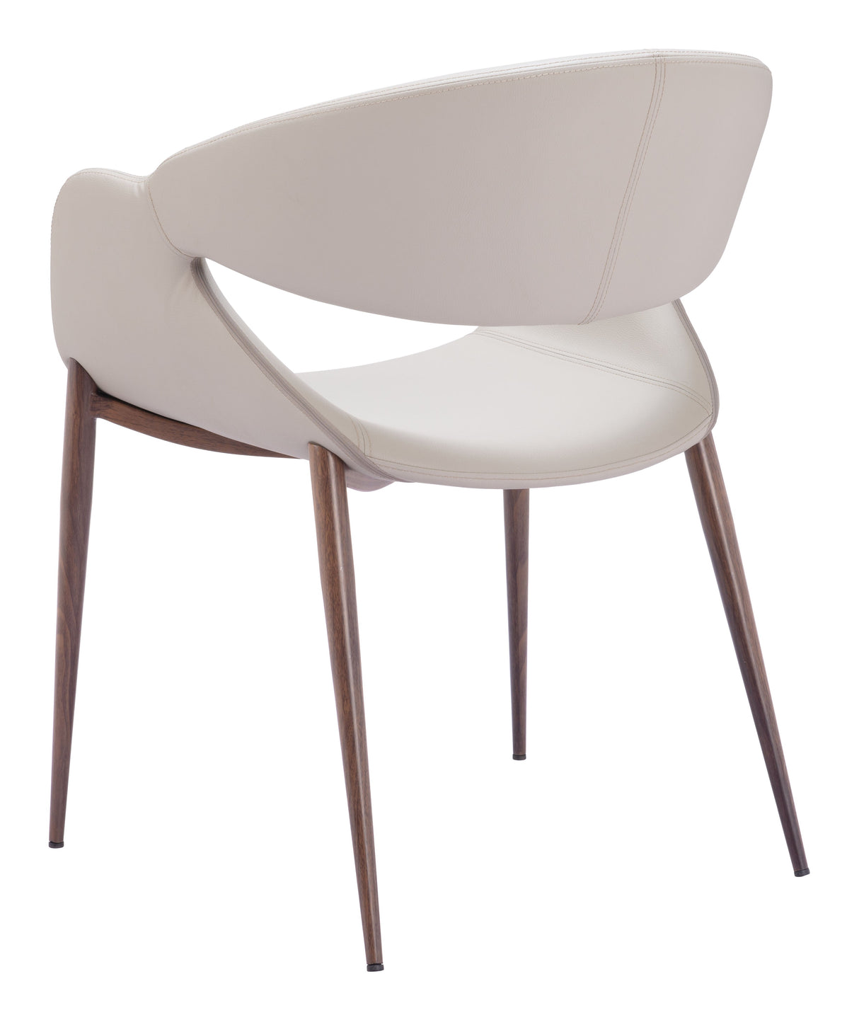Limay Beige & Walnut Dining Chair (Set of 2) by Zuomod at Eve Furniture