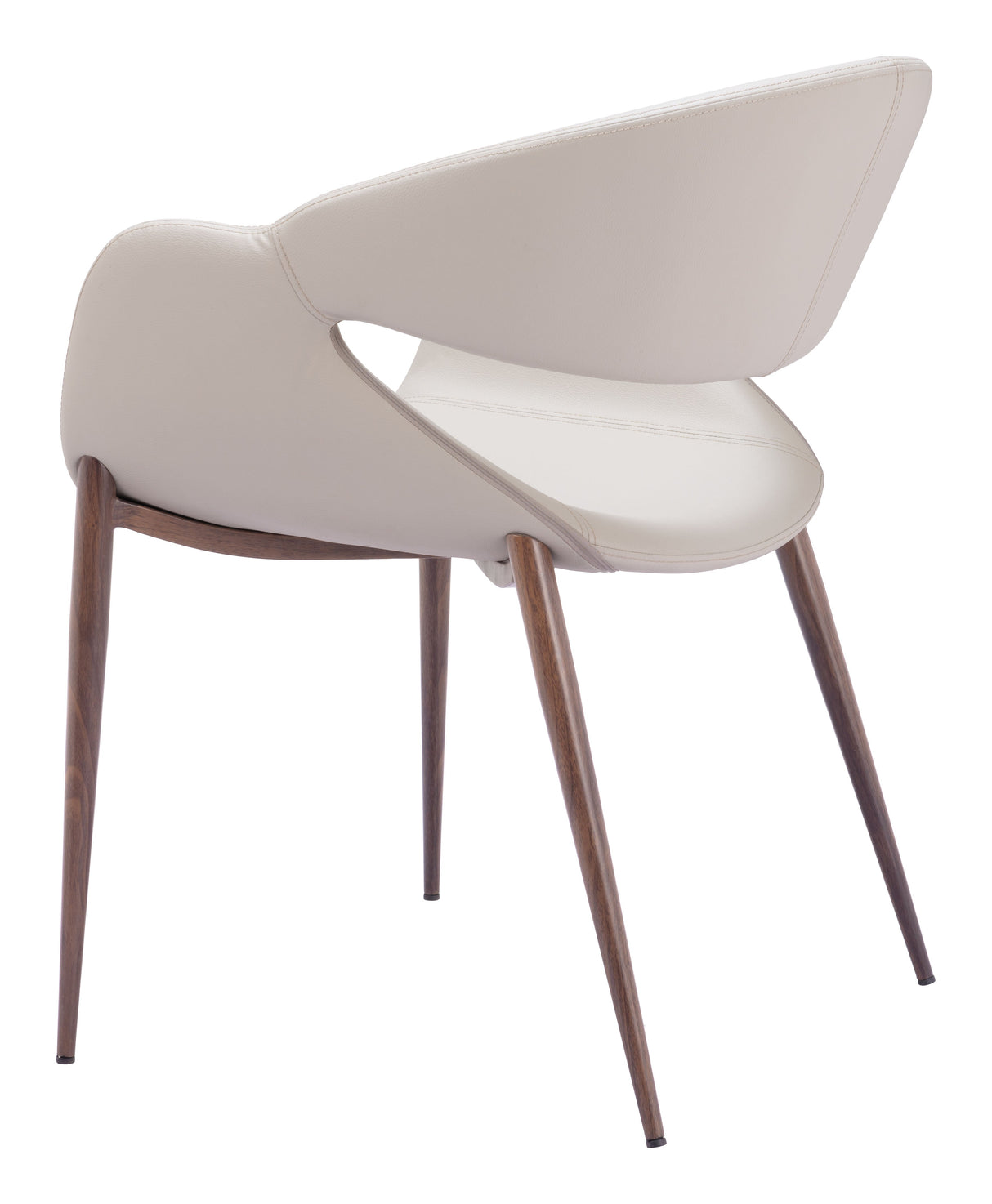 Limay Beige & Walnut Dining Chair (Set of 2) by Zuomod at Eve Furniture