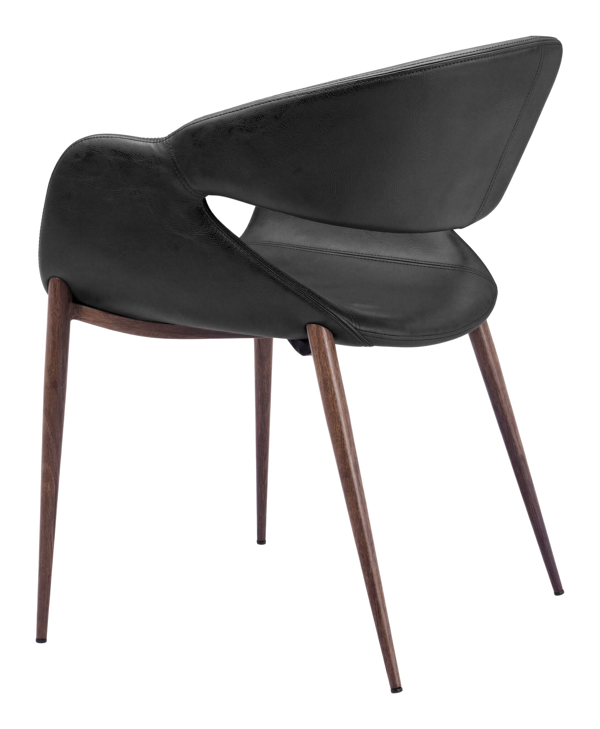 Limay Dining Chair Black & Walnut by Zuomod at Eve Furniture