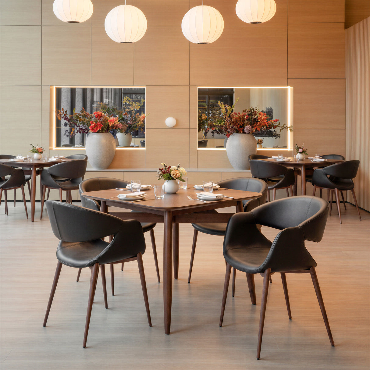 Limay Dining Chair Black & Walnut by Zuomod at Eve Furniture