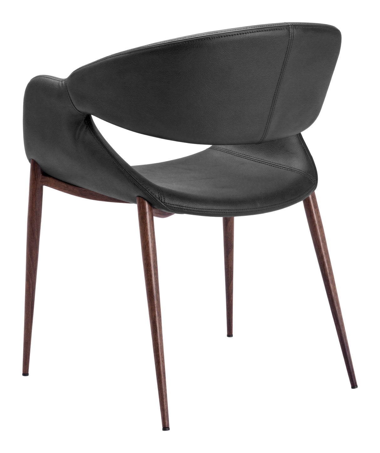 Limay Dining Chair Black & Walnut by Zuomod at Eve Furniture