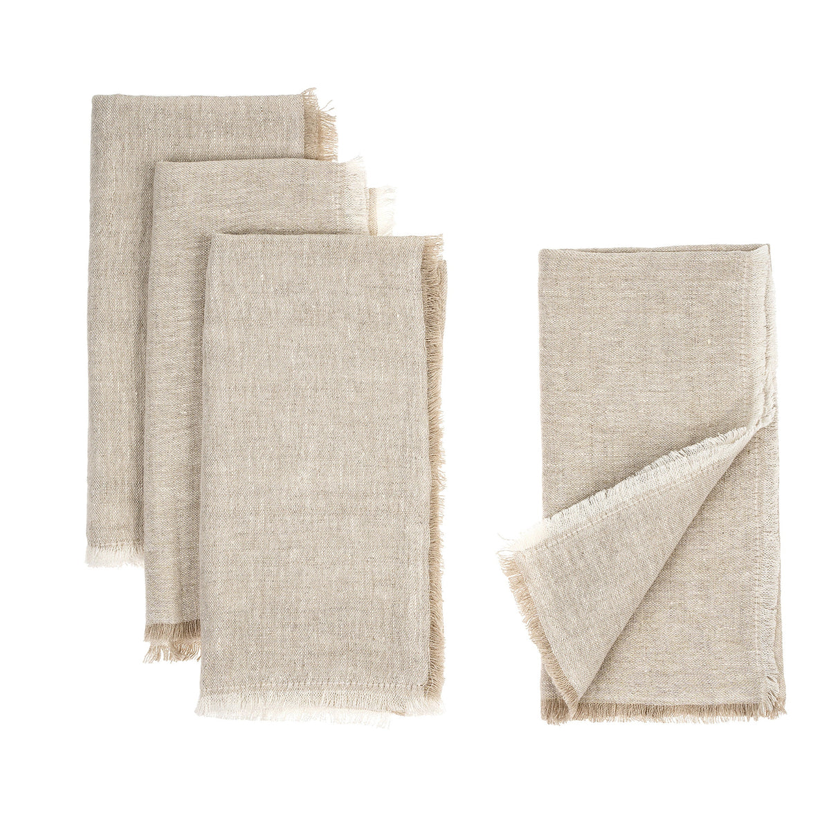 Lina Linen Napkins S/4 Chambray by Mercana at Eve Furniture