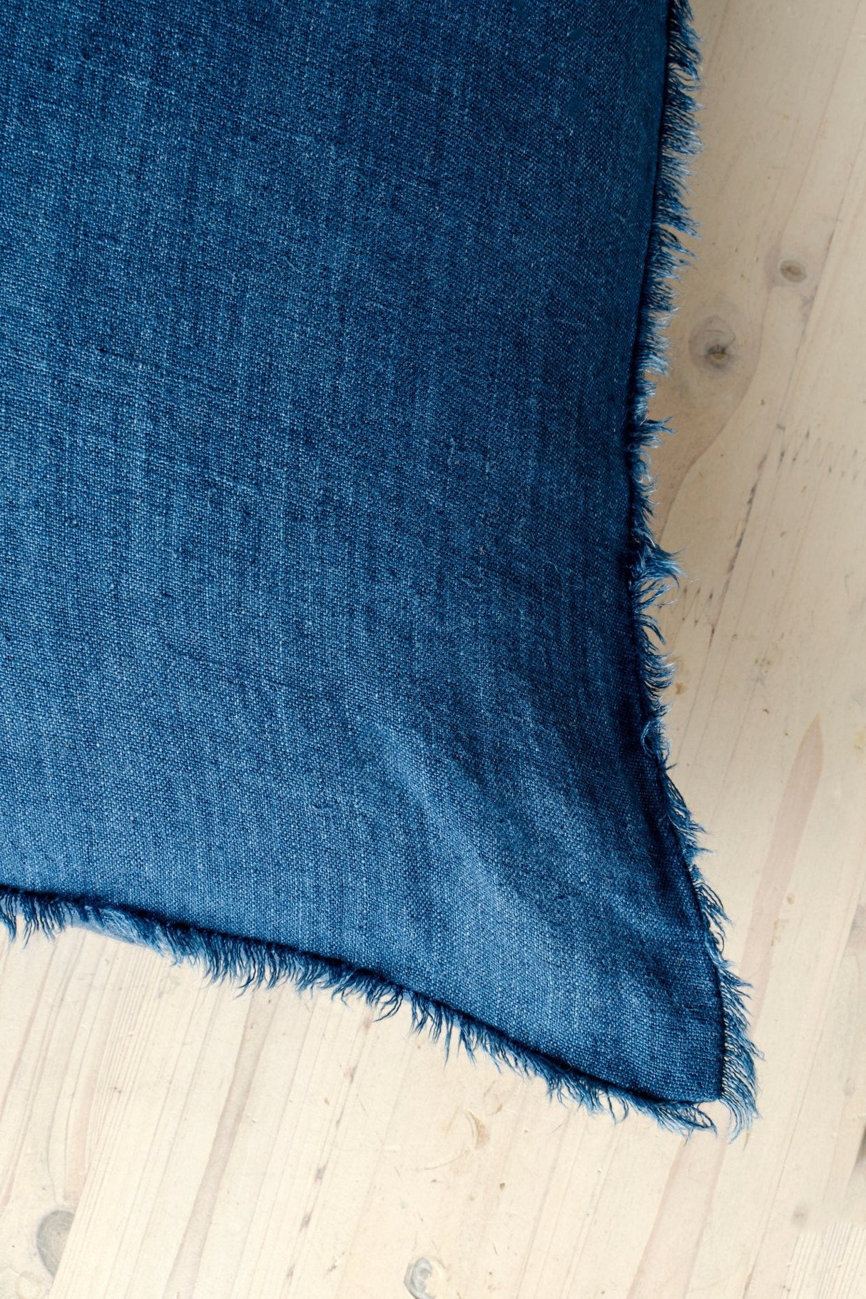 Lina Linen Pillow Cobalt Cover, Set of 2 by Mercana at Eve Furniture