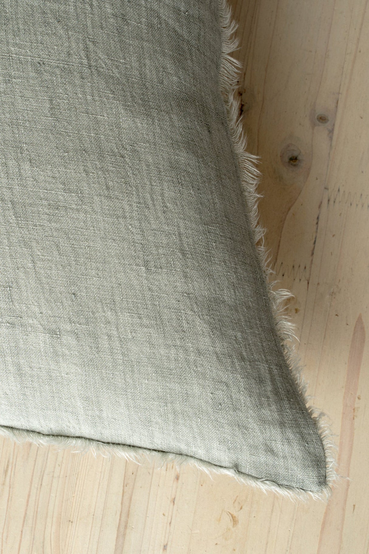 Lina Linen Pillow Flint Grey Cover w/Filler, Set of 2 by Mercana at Eve Furniture
