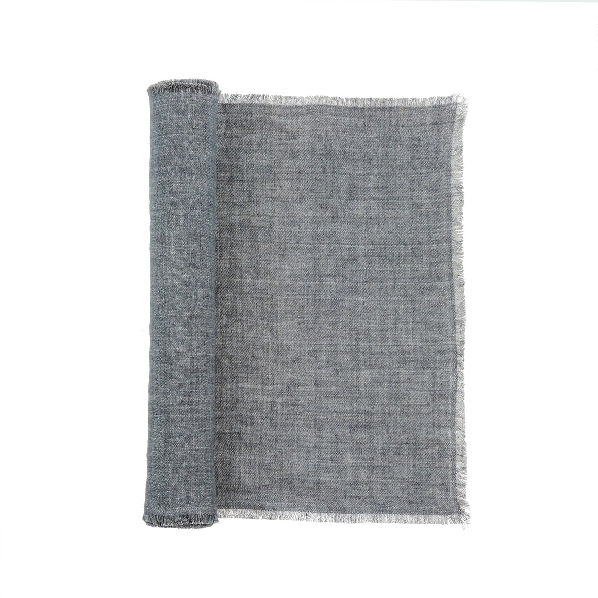 Lina Linen Runner, Steel Grey, Set of 2 by Mercana at Eve Furniture