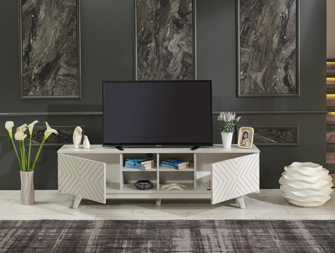Lina Tv Stand Grey by Furnia at Eve Furniture