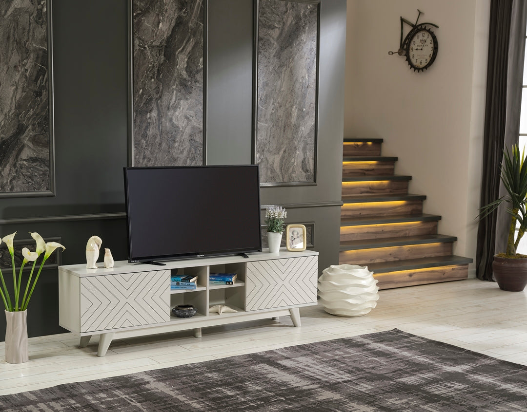 Lina Tv Stand Grey by Furnia at Eve Furniture