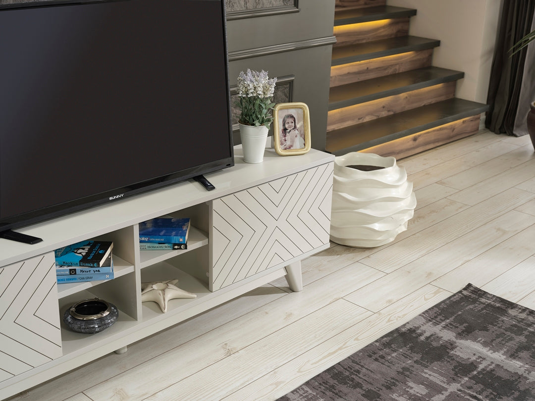 Lina Tv Stand Grey by Furnia at Eve Furniture