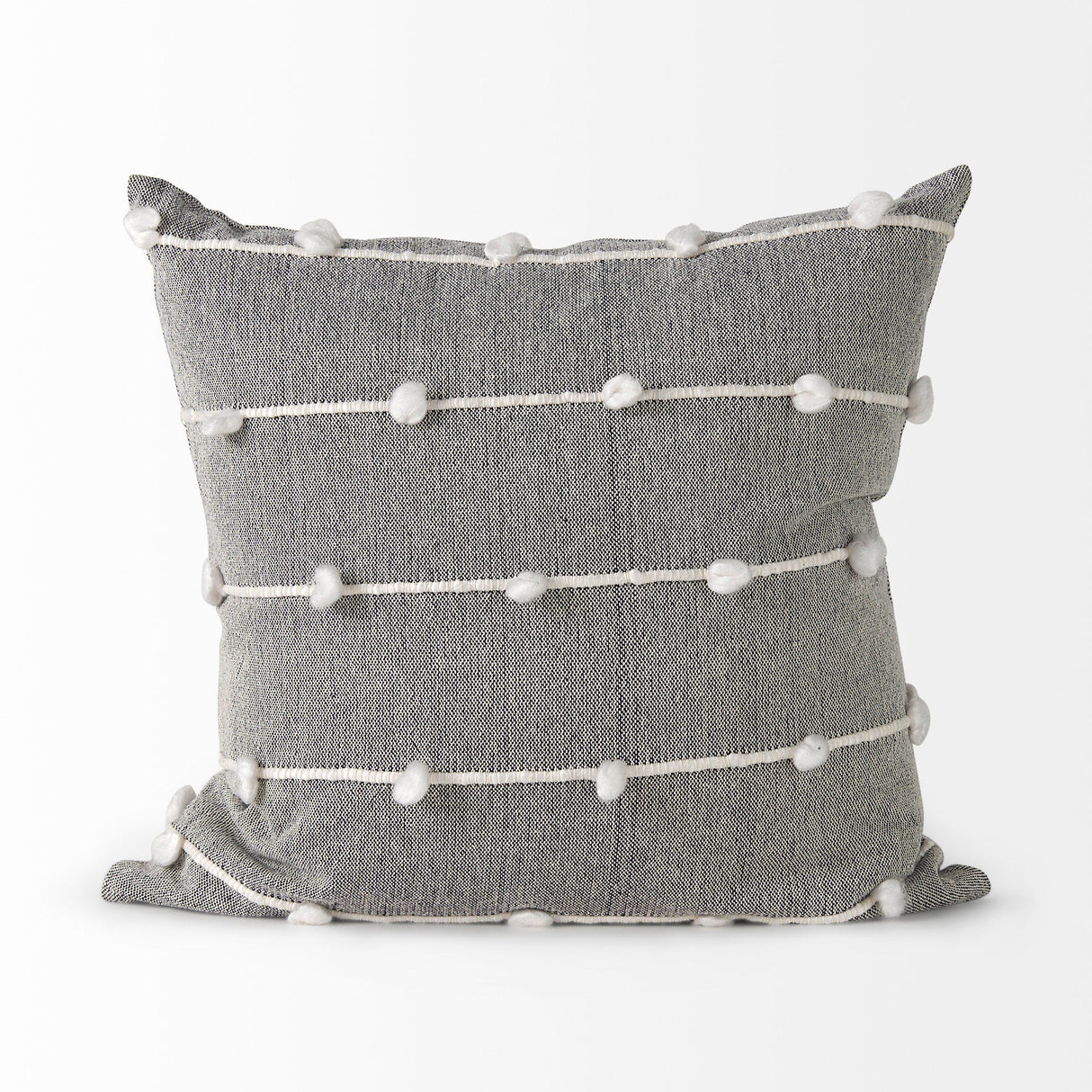 Linda Navy And Cream With White Detail Decorative Pillow Cover by Mercana at Eve Furniture