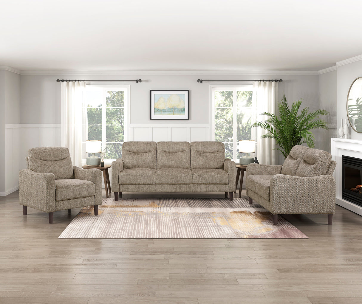 Linden Brown Chair by Homelegance at Eve Furniture