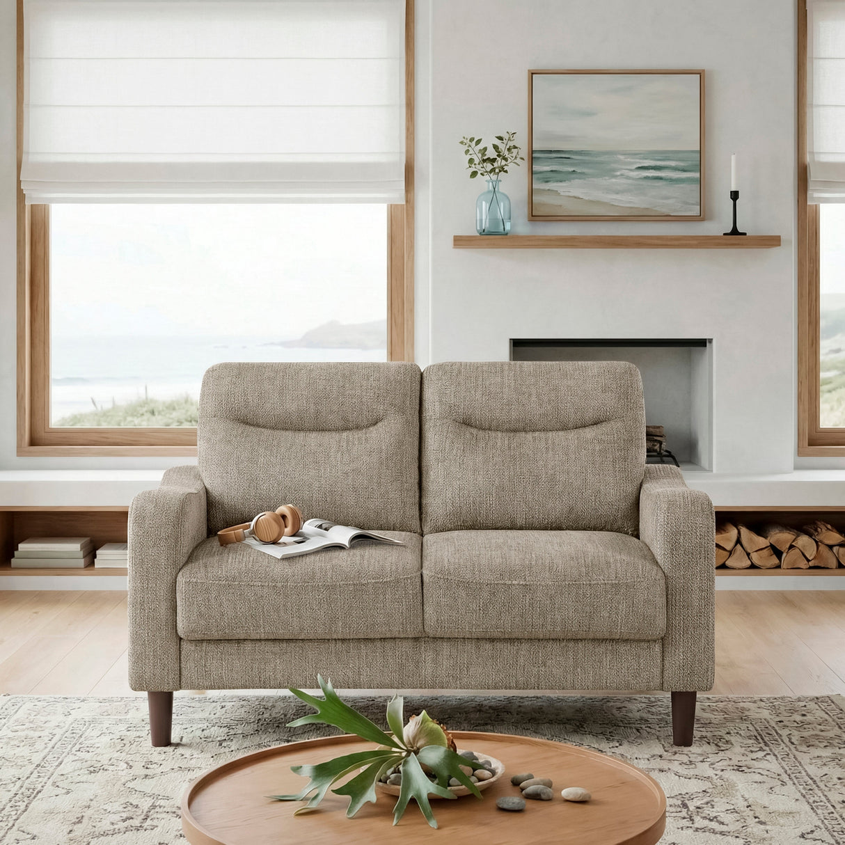 Linden Brown Loveseat by Homelegance at Eve Furniture
