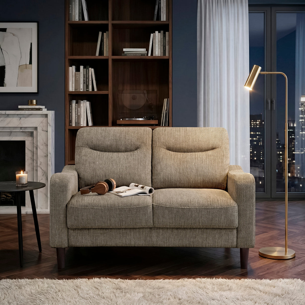 Linden Brown Loveseat by Homelegance at Eve Furniture