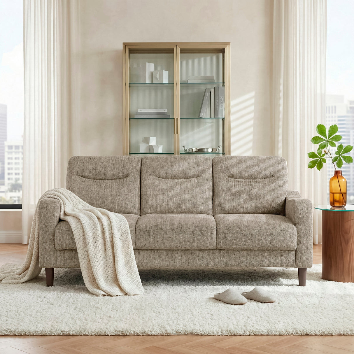 Linden Brown Loveseat by Homelegance at Eve Furniture