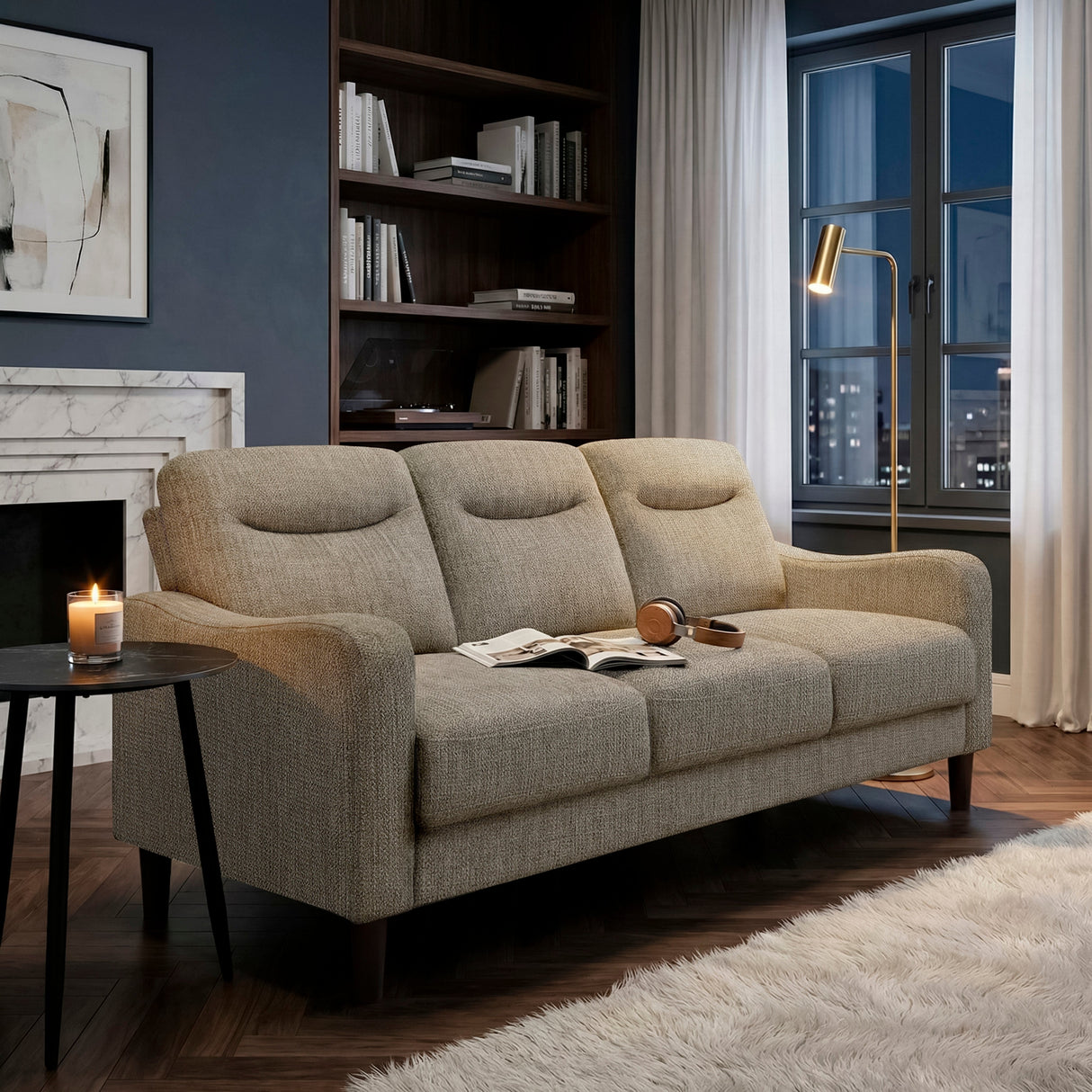 Linden Brown Loveseat by Homelegance at Eve Furniture