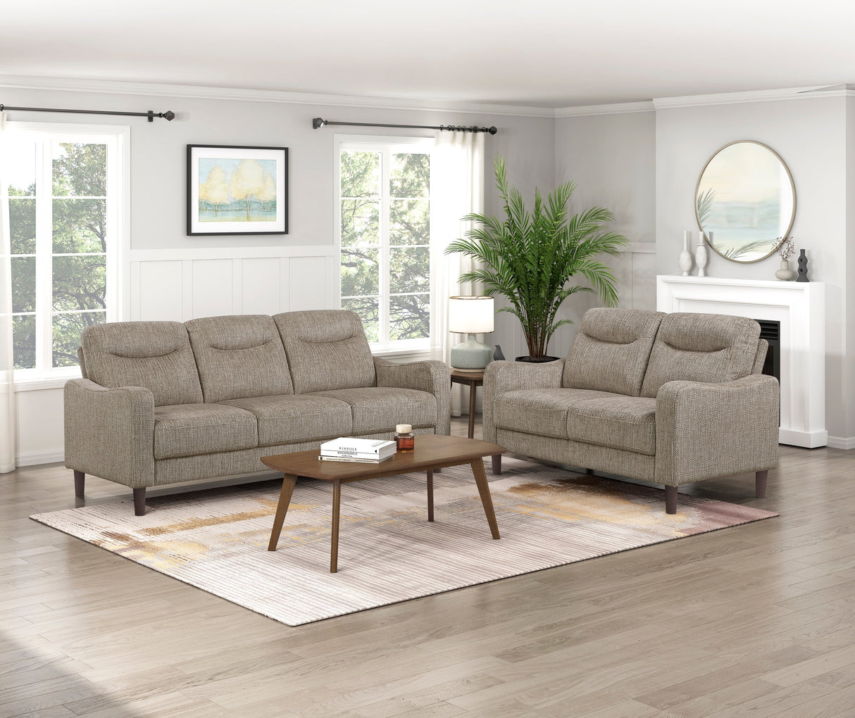 Linden Brown Sofa by Homelegance at Eve Furniture