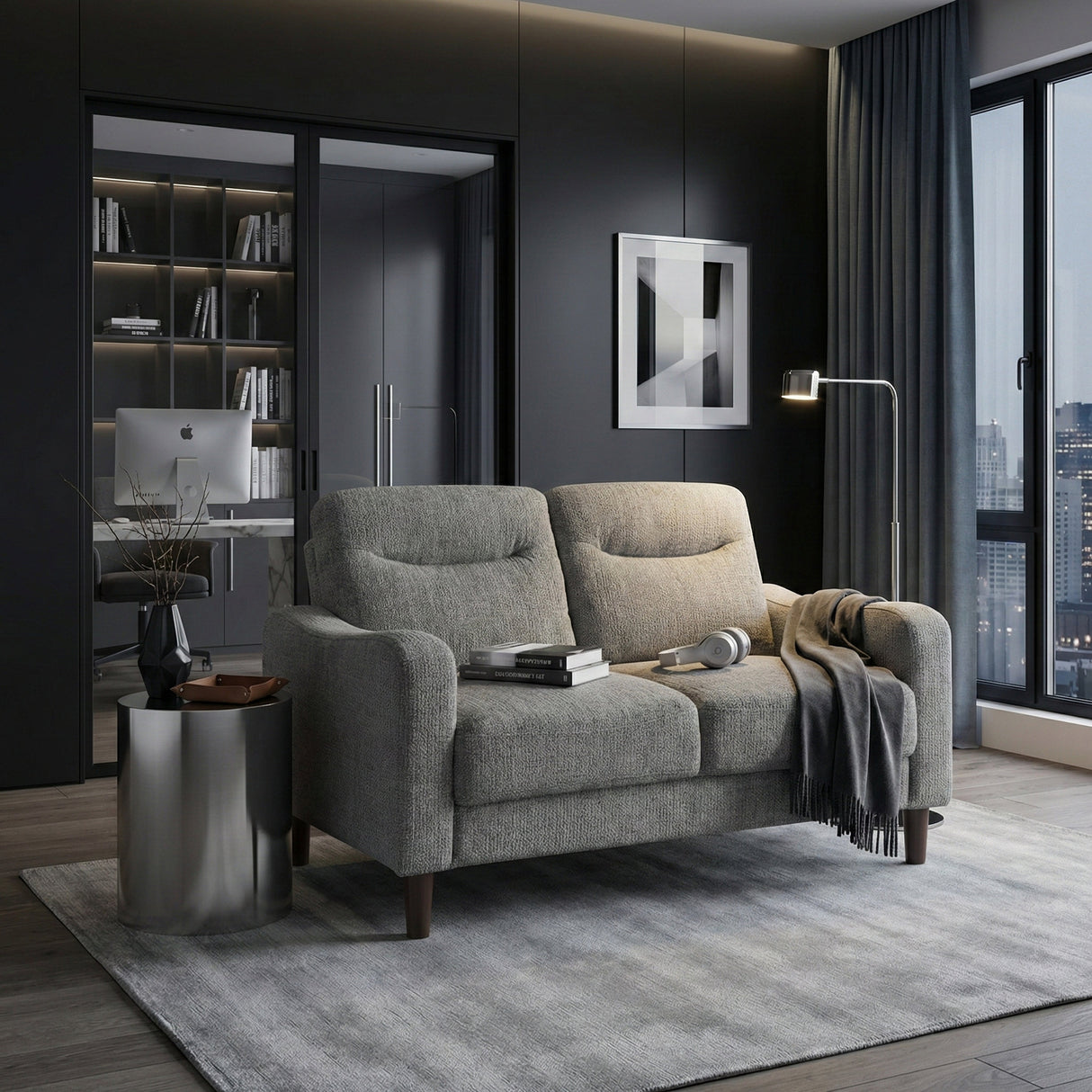 Linden Gray 2-Piece Living Room Set by Homelegance at Eve Furniture