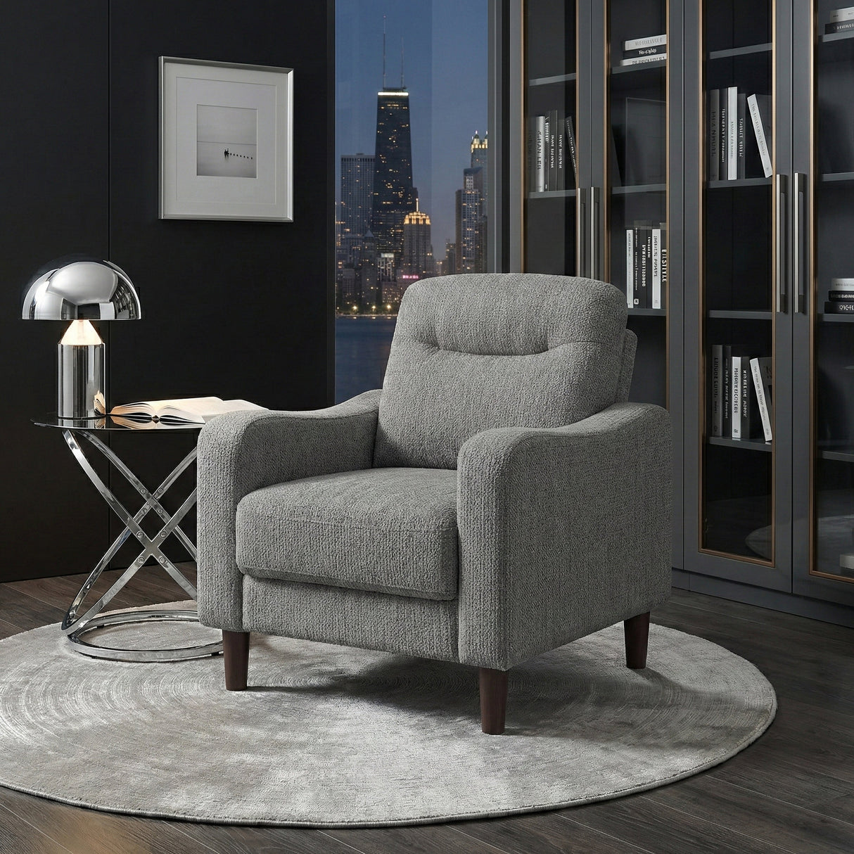 Linden Gray Chair by Homelegance at Eve Furniture