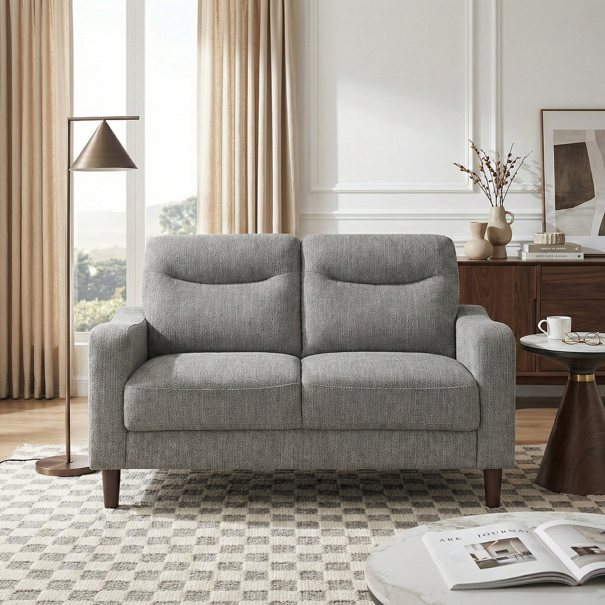 Linden Gray Loveseat by Homelegance at Eve Furniture