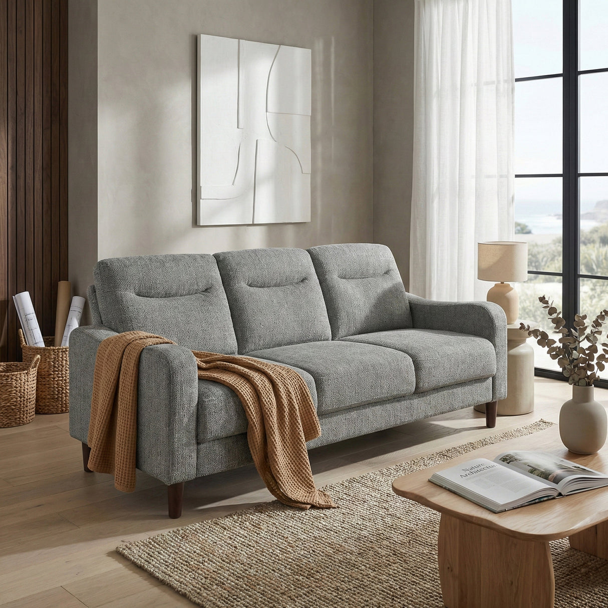 Linden Gray Sofa by Homelegance at Eve Furniture