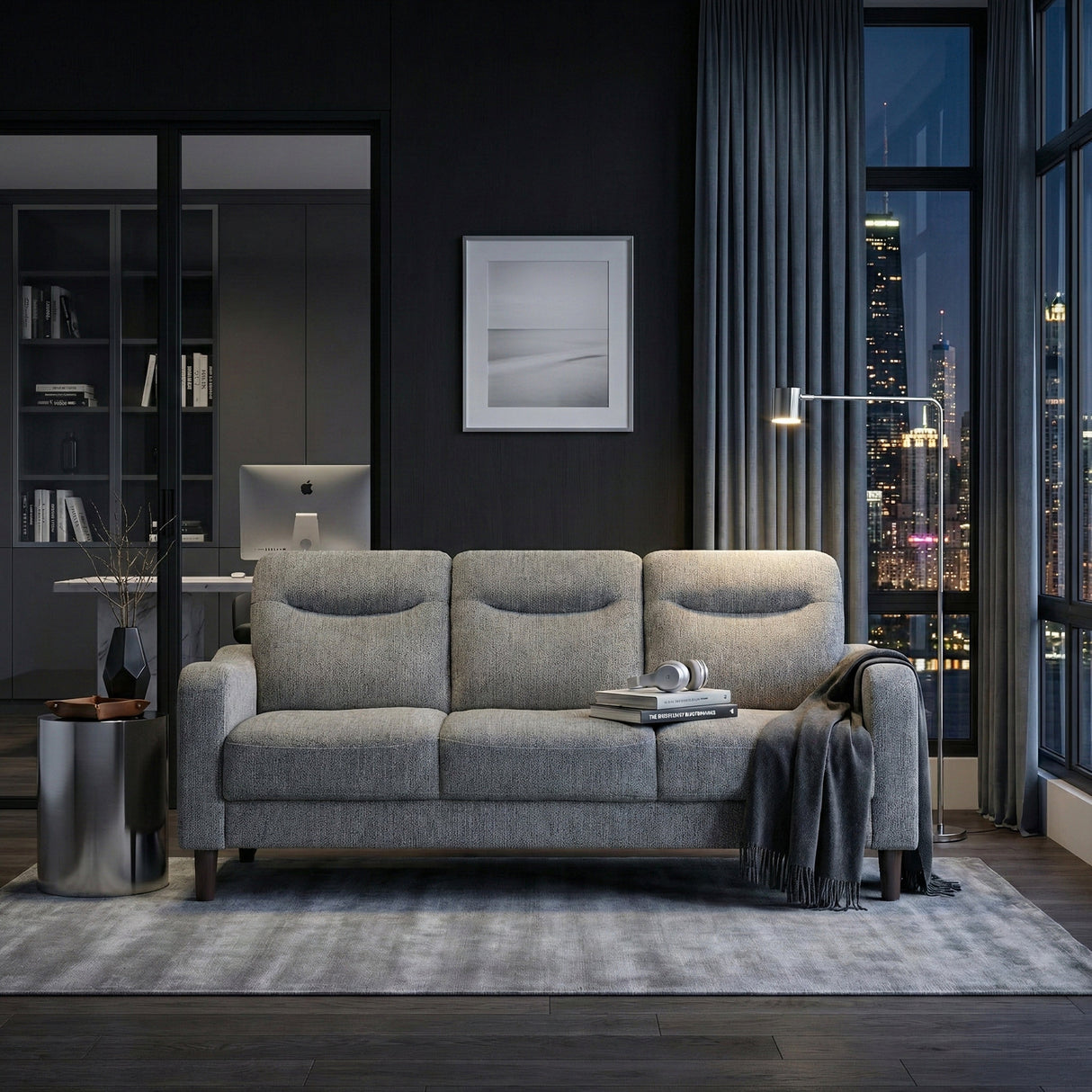 Linden Gray Sofa by Homelegance at Eve Furniture